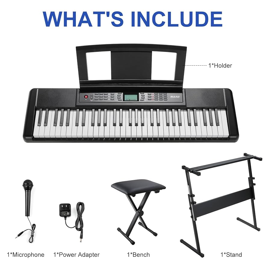 鍵盤楽器 Organ piano with stand Amazon.com: MAMIZO 61 Key Keyboard Piano, Electric Piano